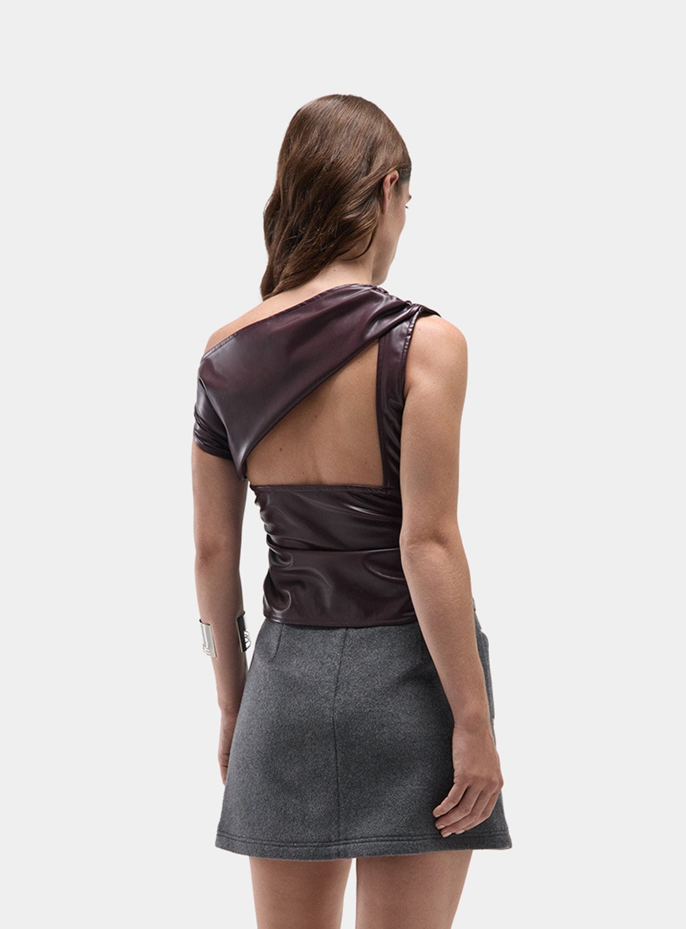 IVONE PLUM ASYMMETRIC TOP