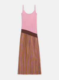 JARA PINK ASYMMETRIC LONG DRESS
