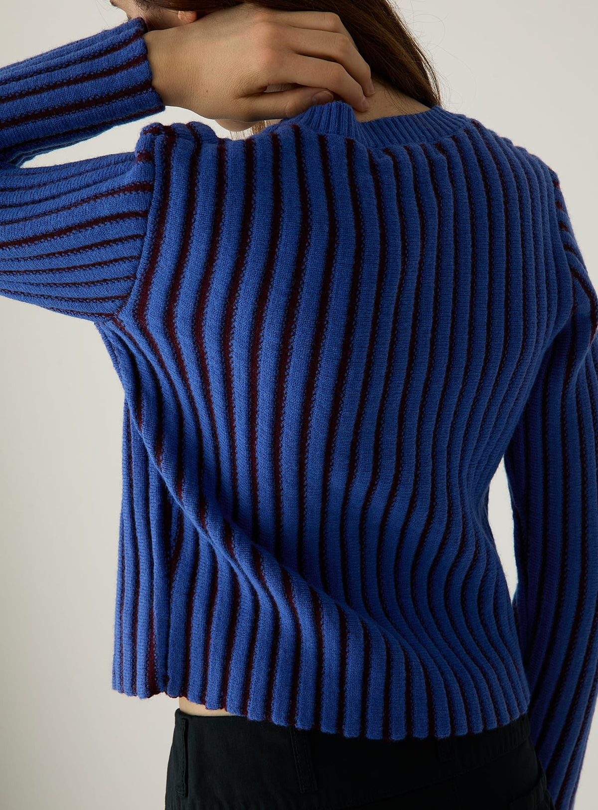 JOYCE BLUE TEXTURED CARDIGAN