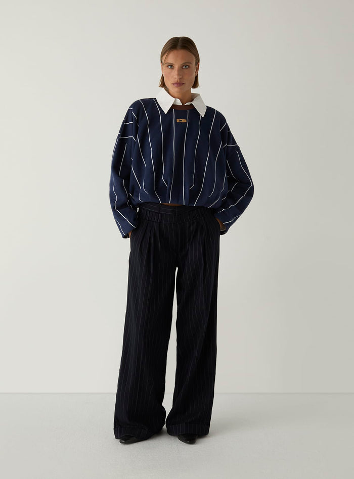 KELLY NAVY STRIPED SWEATSHIRT