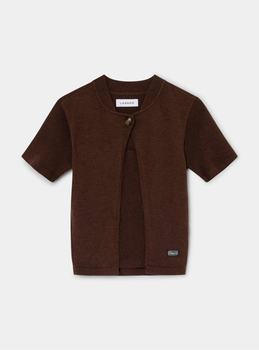 GALA BROWN KNITTED TOP