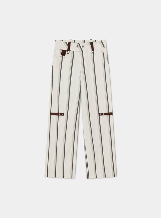 VELIA WHITE STRIPED PANTS