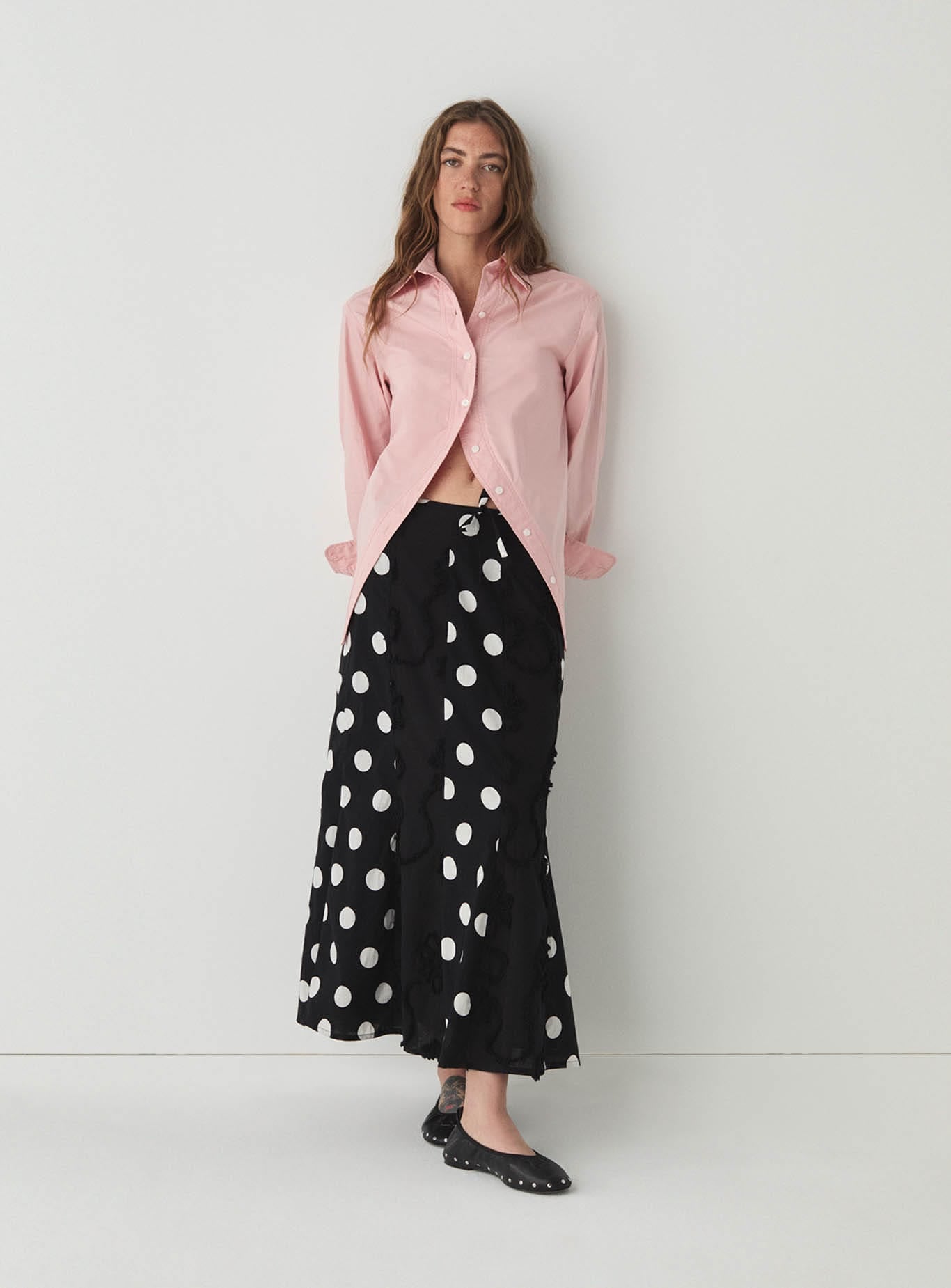 LILA BLACK MIDI SKIRT