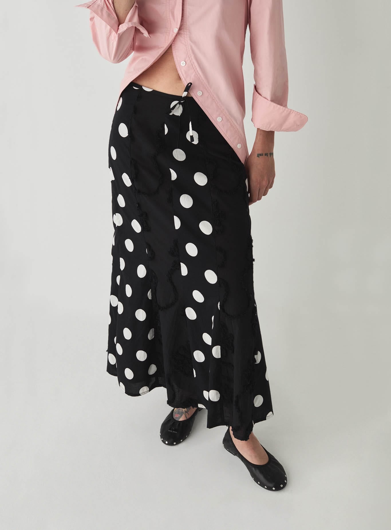 LILA BLACK MIDI SKIRT