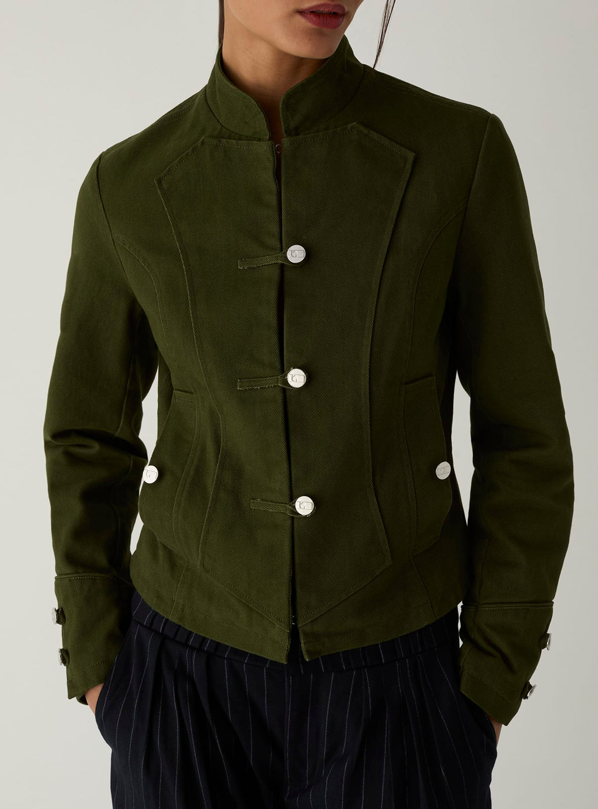 LORETTE KHAKI SERGE JACKET