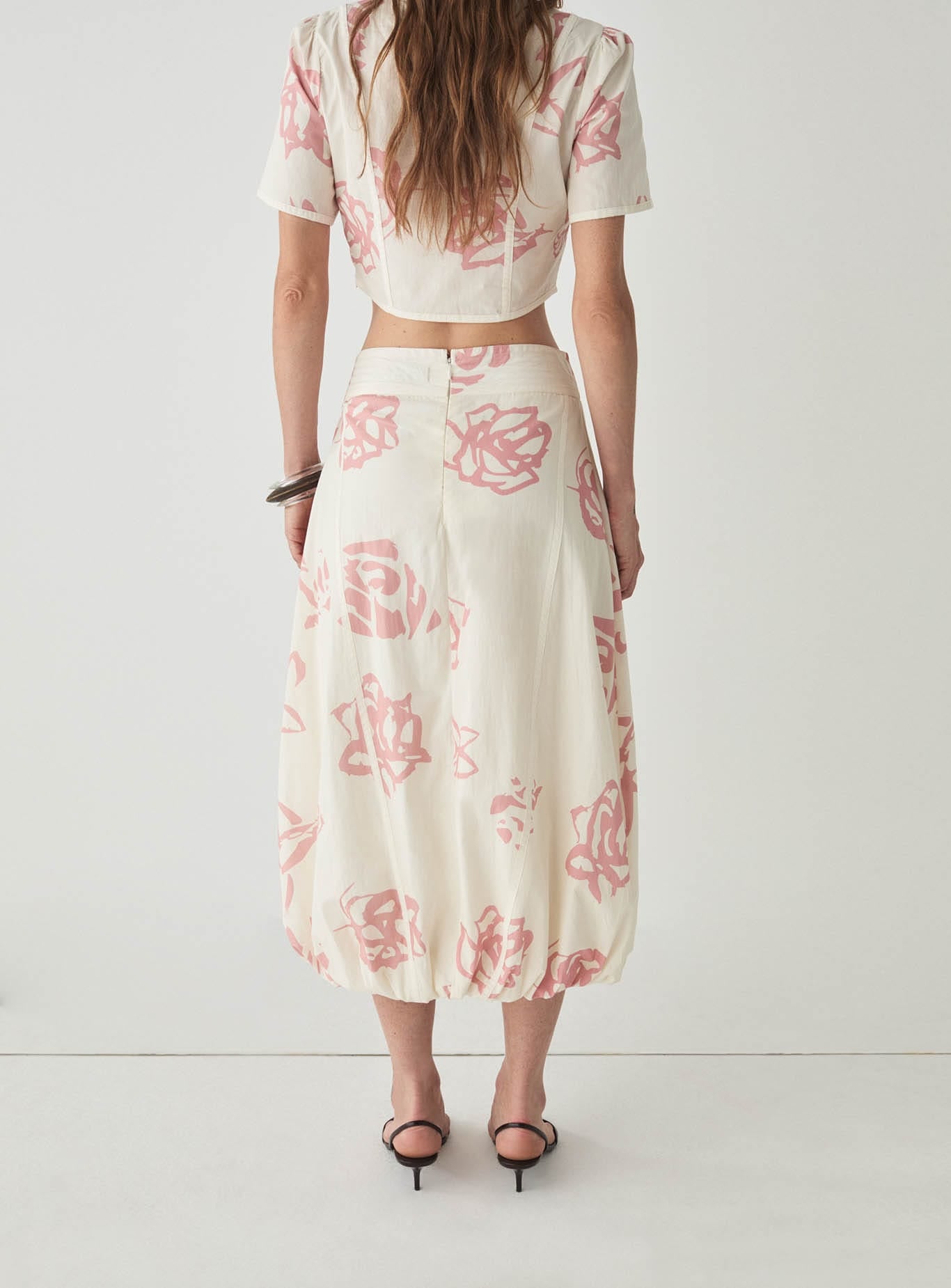 LUCILLE WHITE MIDI SKIRT