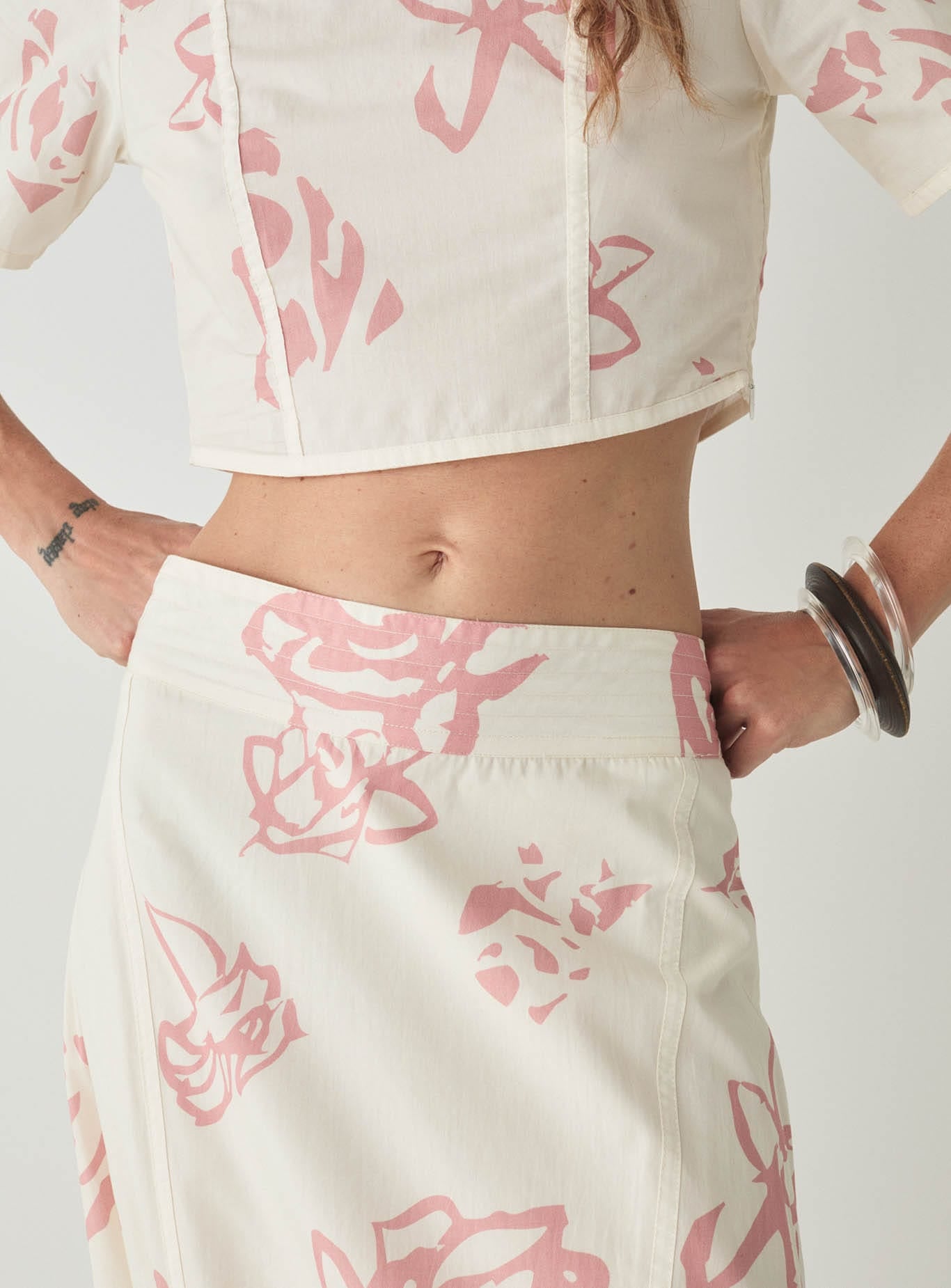 LUCILLE WHITE MIDI SKIRT