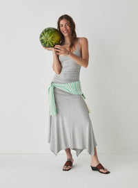 LUMA GREY MIDI DRESS