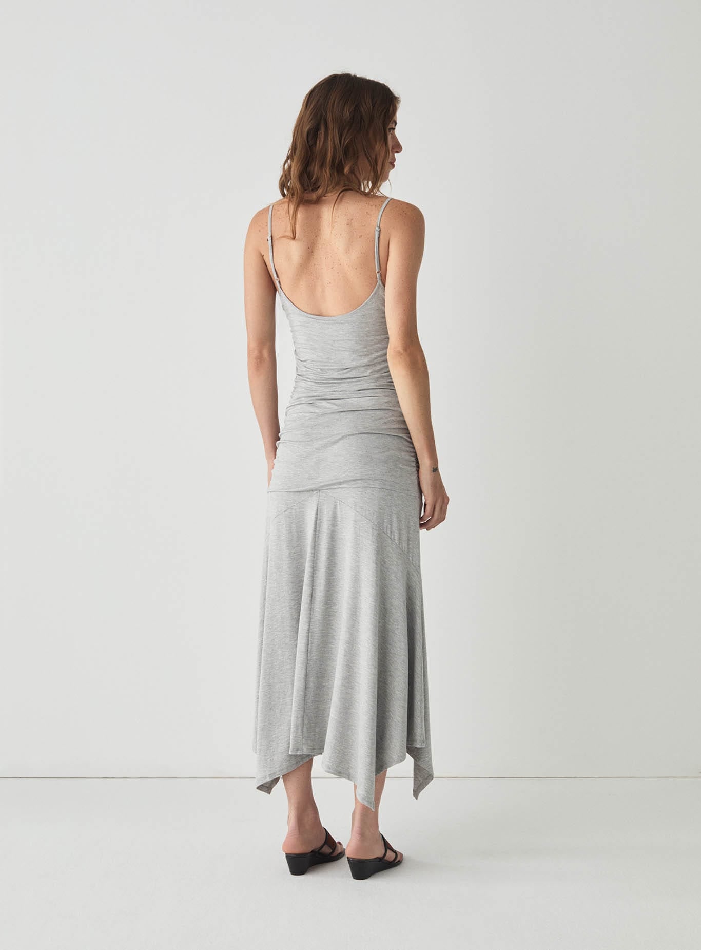 LUMA GREY MIDI DRESS