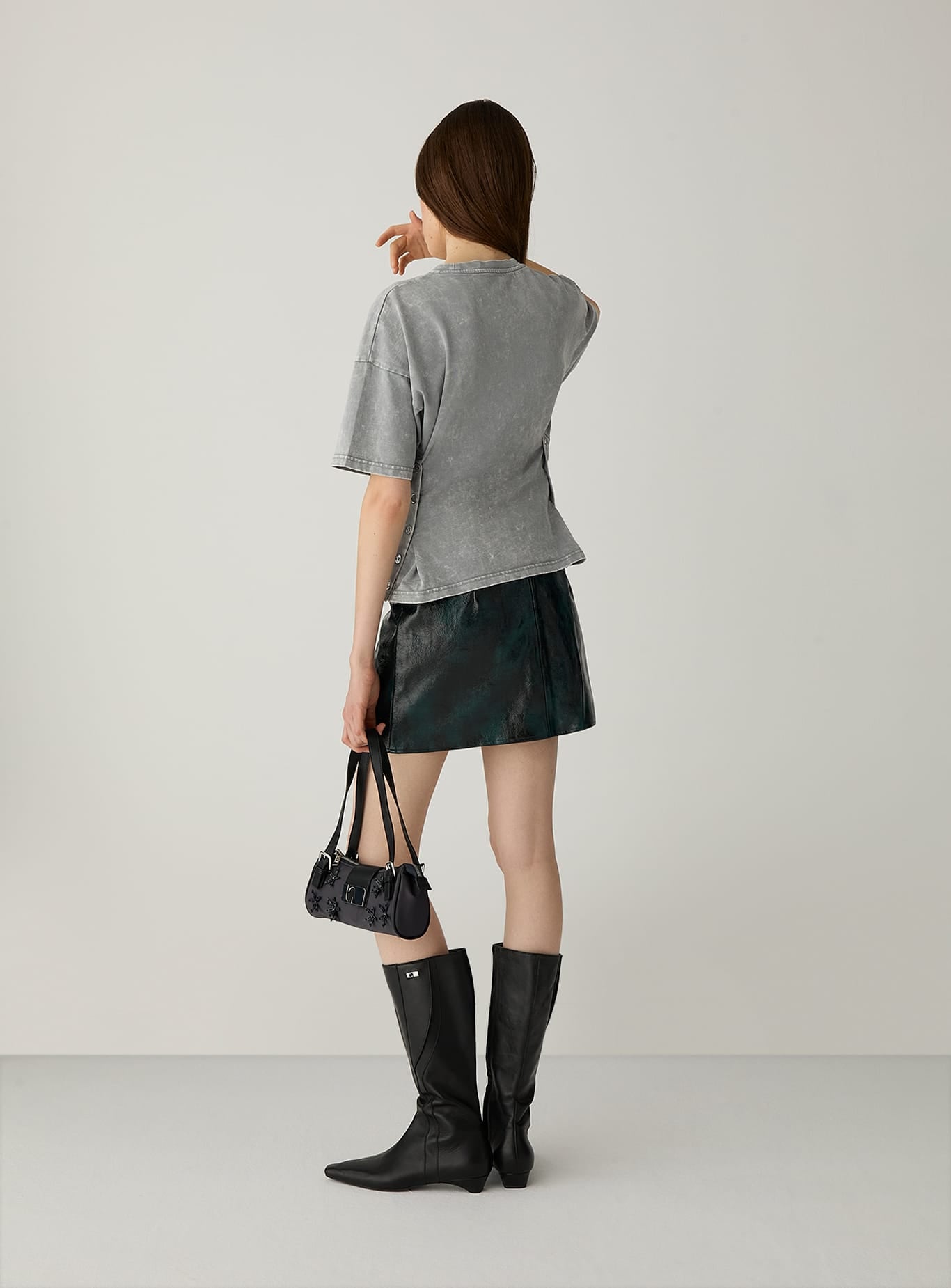 ELODIE DARK GREEN SHORT SKIRT