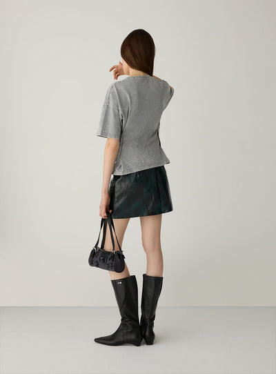 ELODIE DARK GREEN SHORT SKIRT
