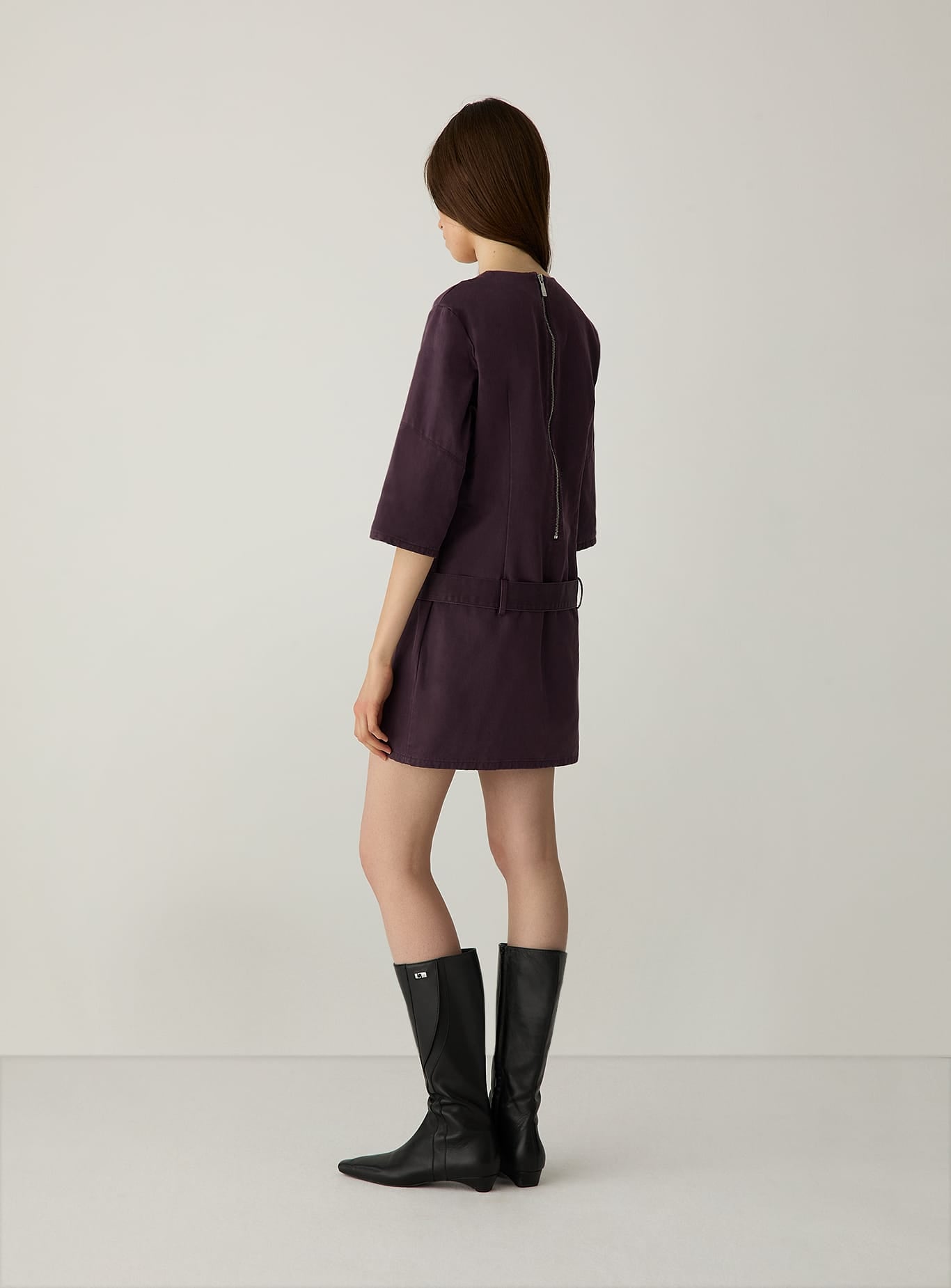 YANA PLUM SHORT DRESS