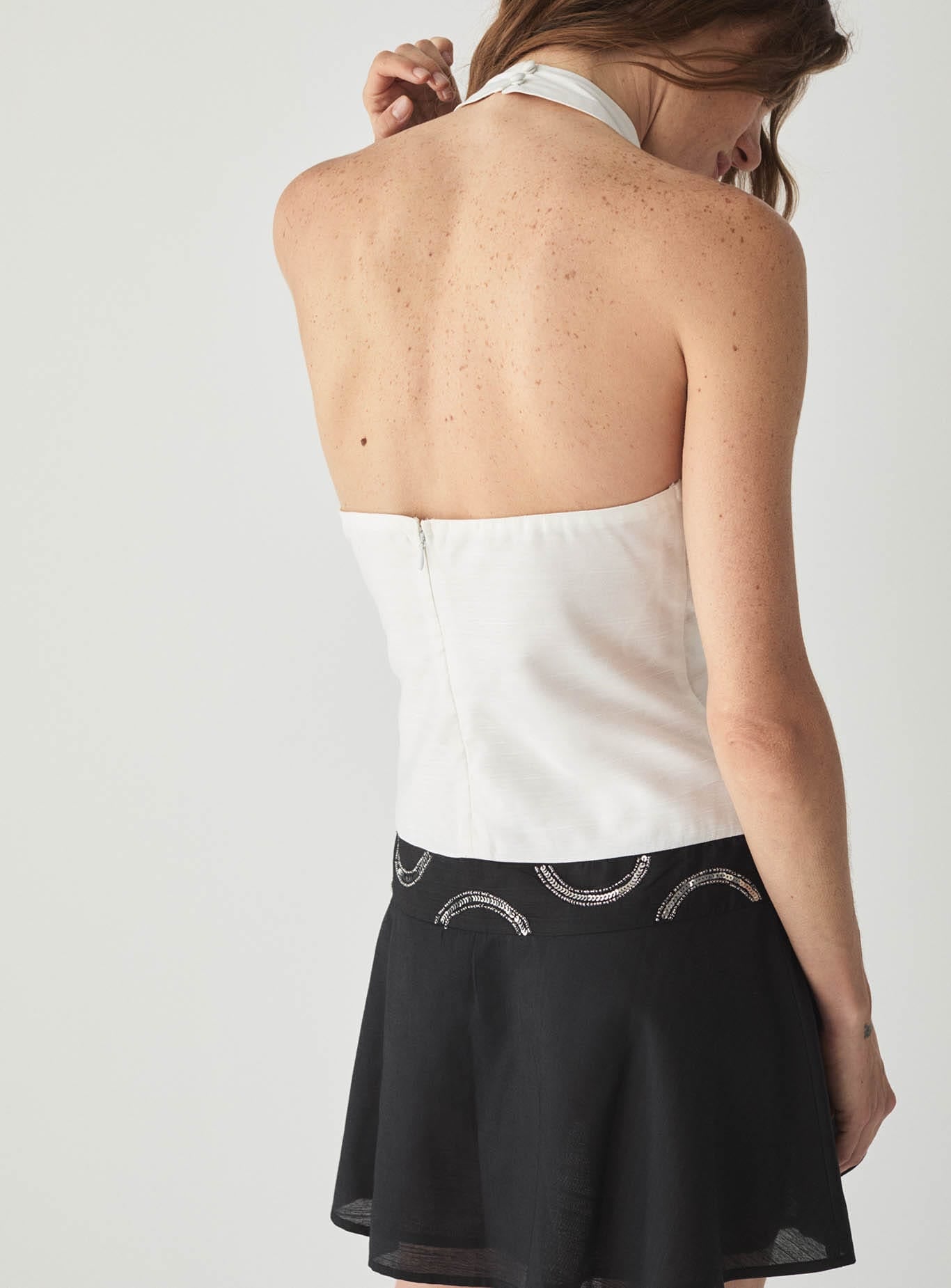 MALEN BLACK & WHITE SHORT DRESS