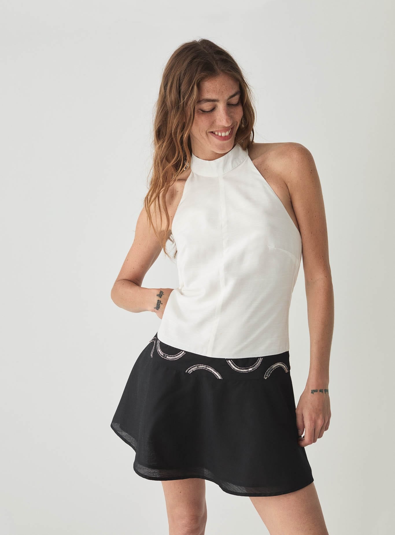 MALEN BLACK & WHITE SHORT DRESS