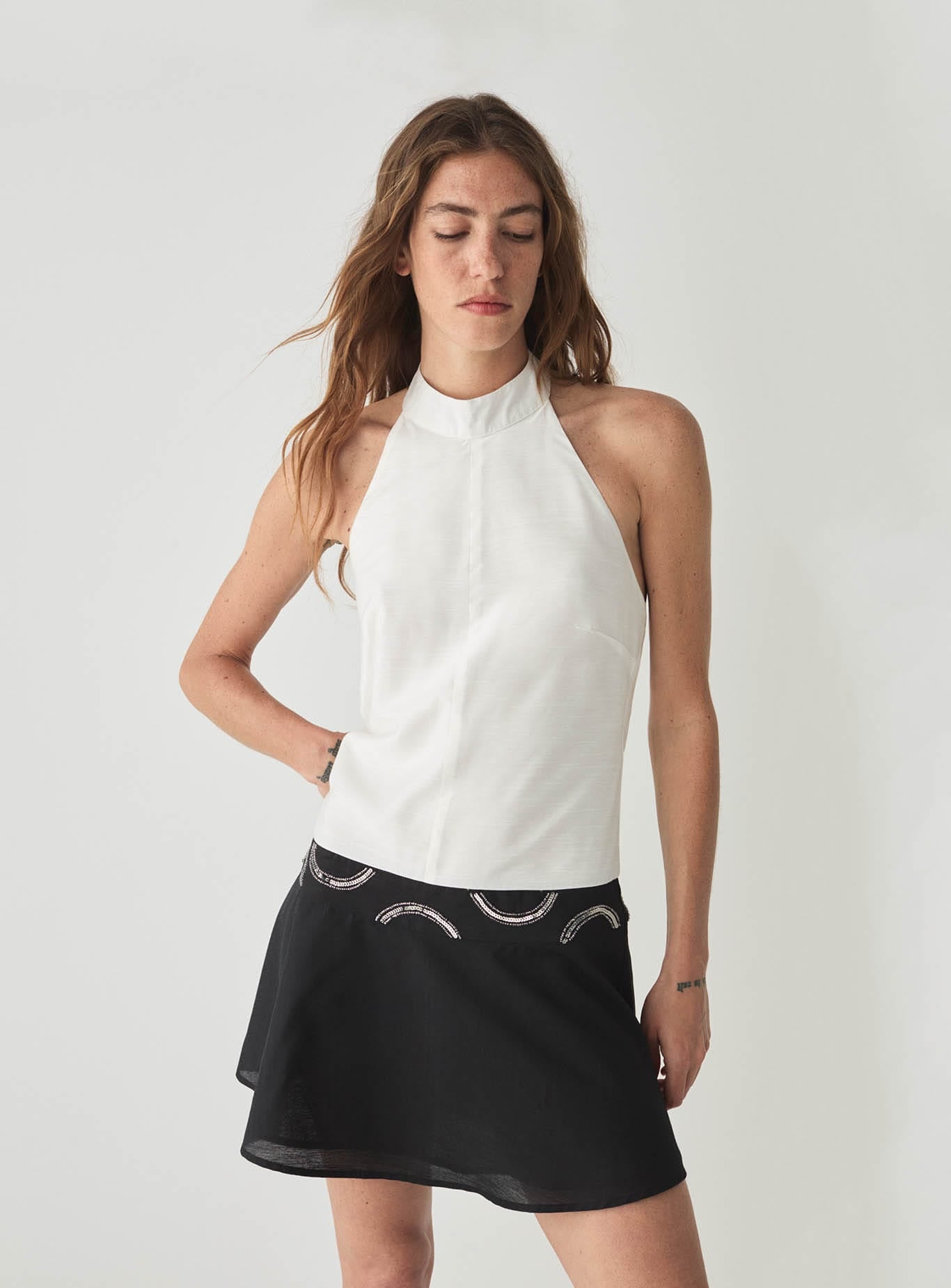 MALEN BLACK & WHITE SHORT DRESS