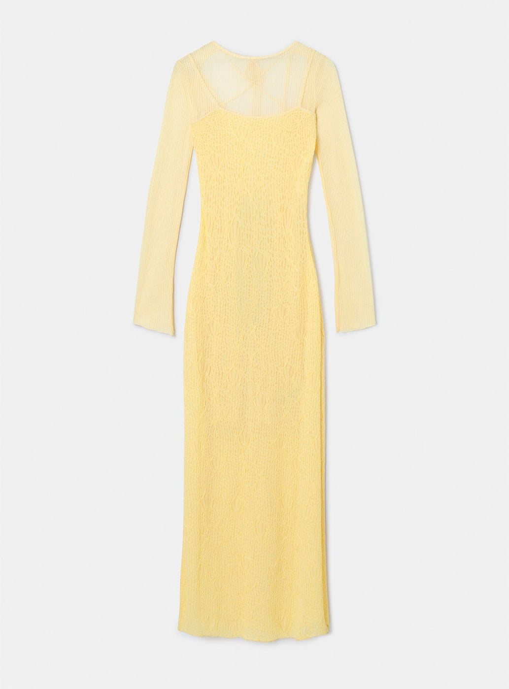 MARGOT YELLOW JERSEY MIDI DRESS