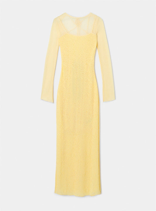 MARGOT YELLOW JERSEY MIDI DRESS