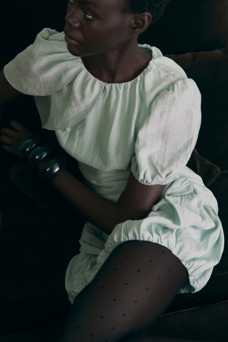 CARINA LIGHT BLUE SHORT DRESS