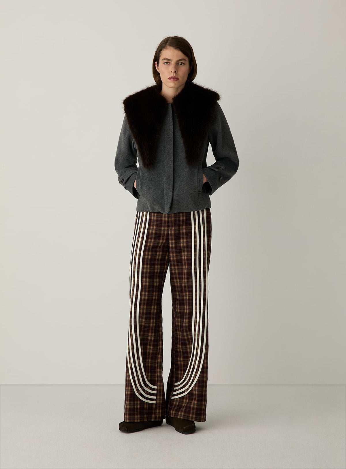 MEGEVE GREY CLOTH JACKET