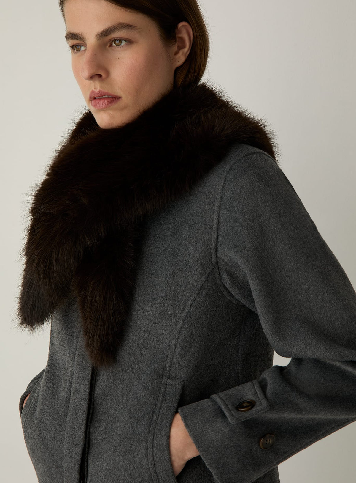 MEGEVE GREY CLOTH JACKET