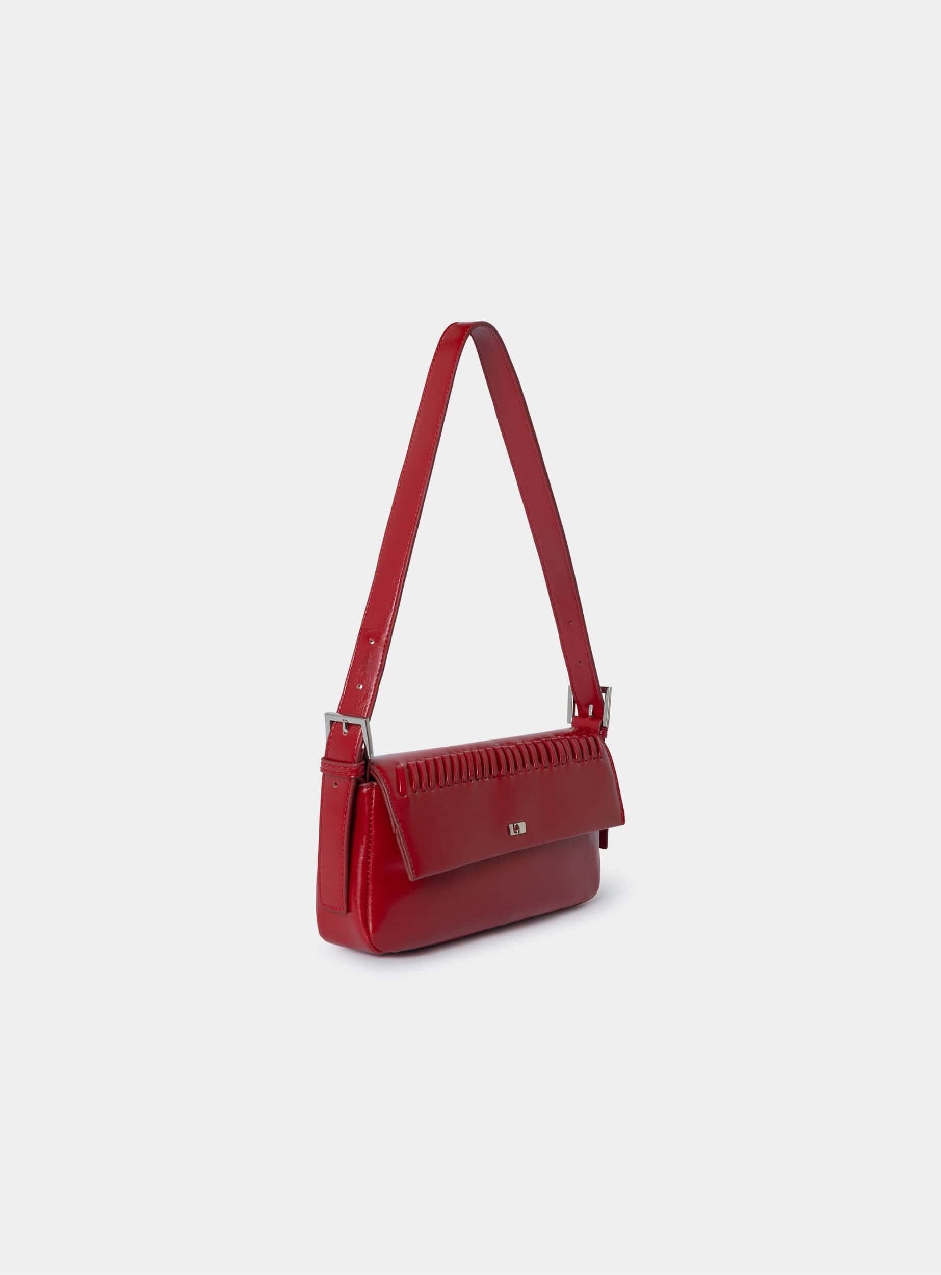 Miranda Red Braided Bag | LAAGAM