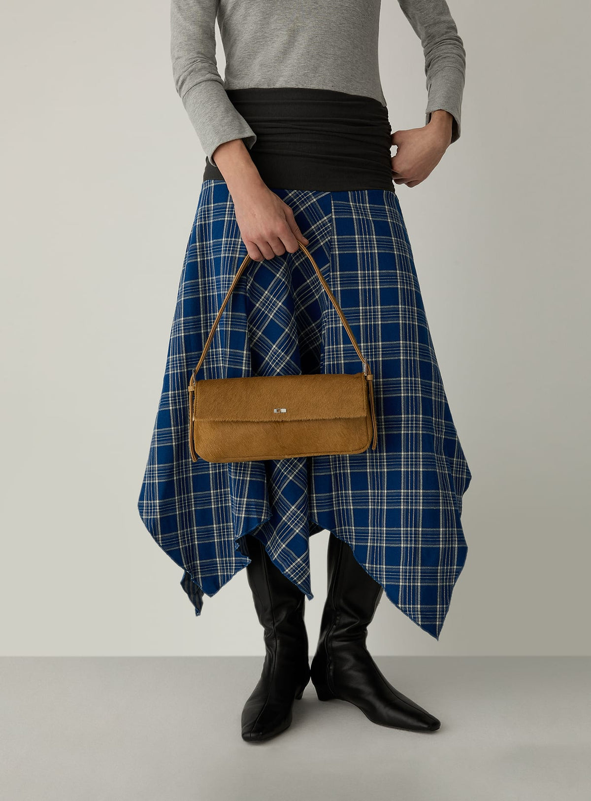 MIRANDA CALF HAIR CAMEL BAG