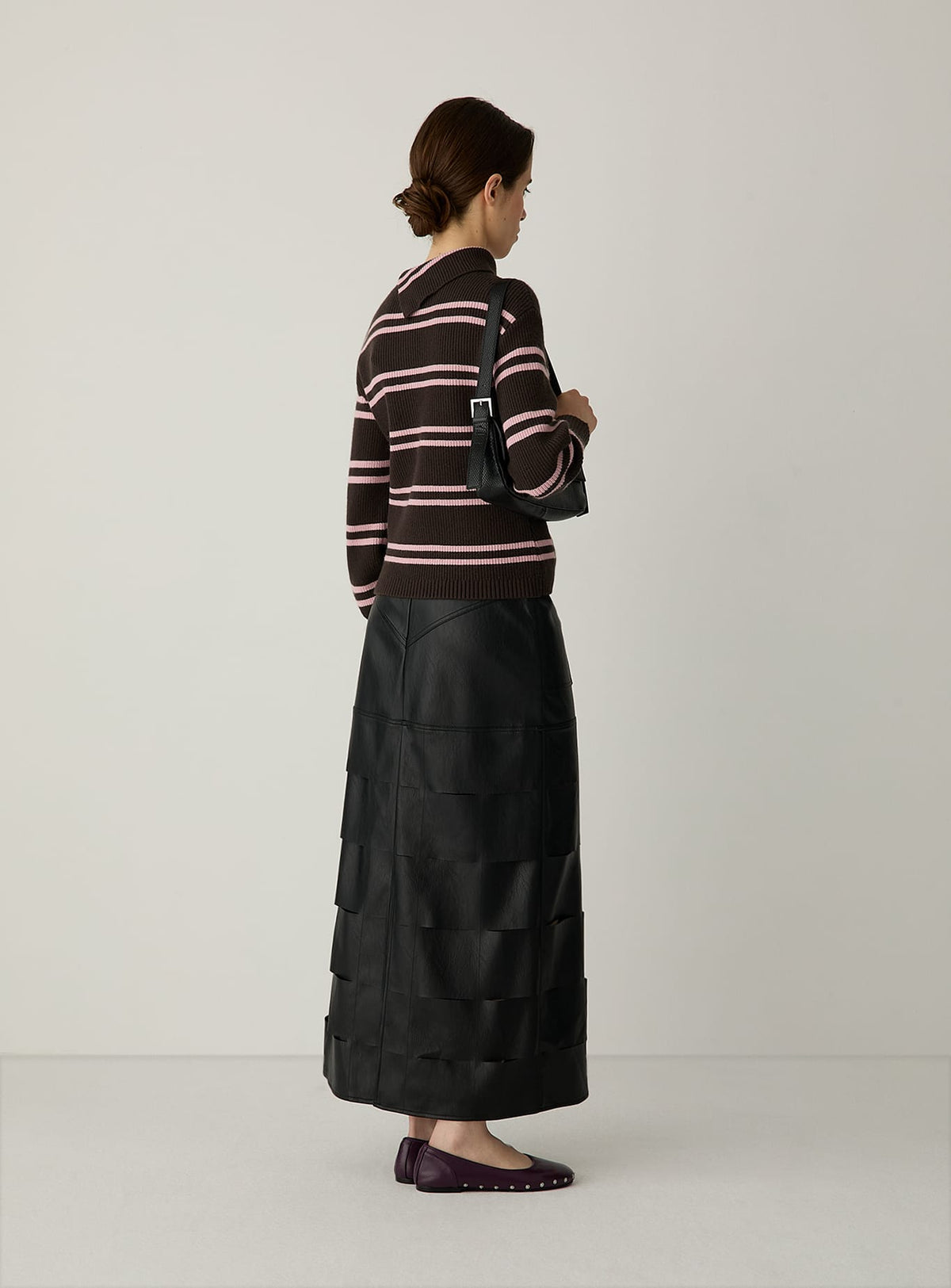NOLIE BROWN STRIPED KNIT