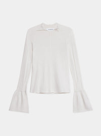 ODINE ECRU LONG KNITTED TOP