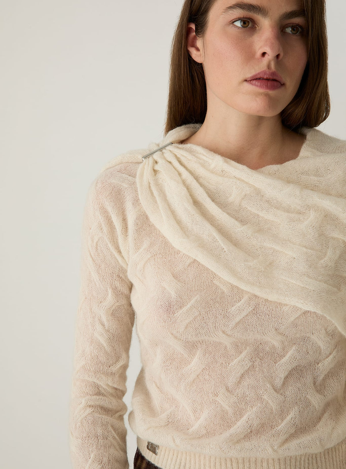 PARKER ECRU TEXTURED KNIT