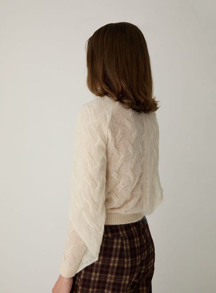 PARKER ECRU TEXTURED KNIT