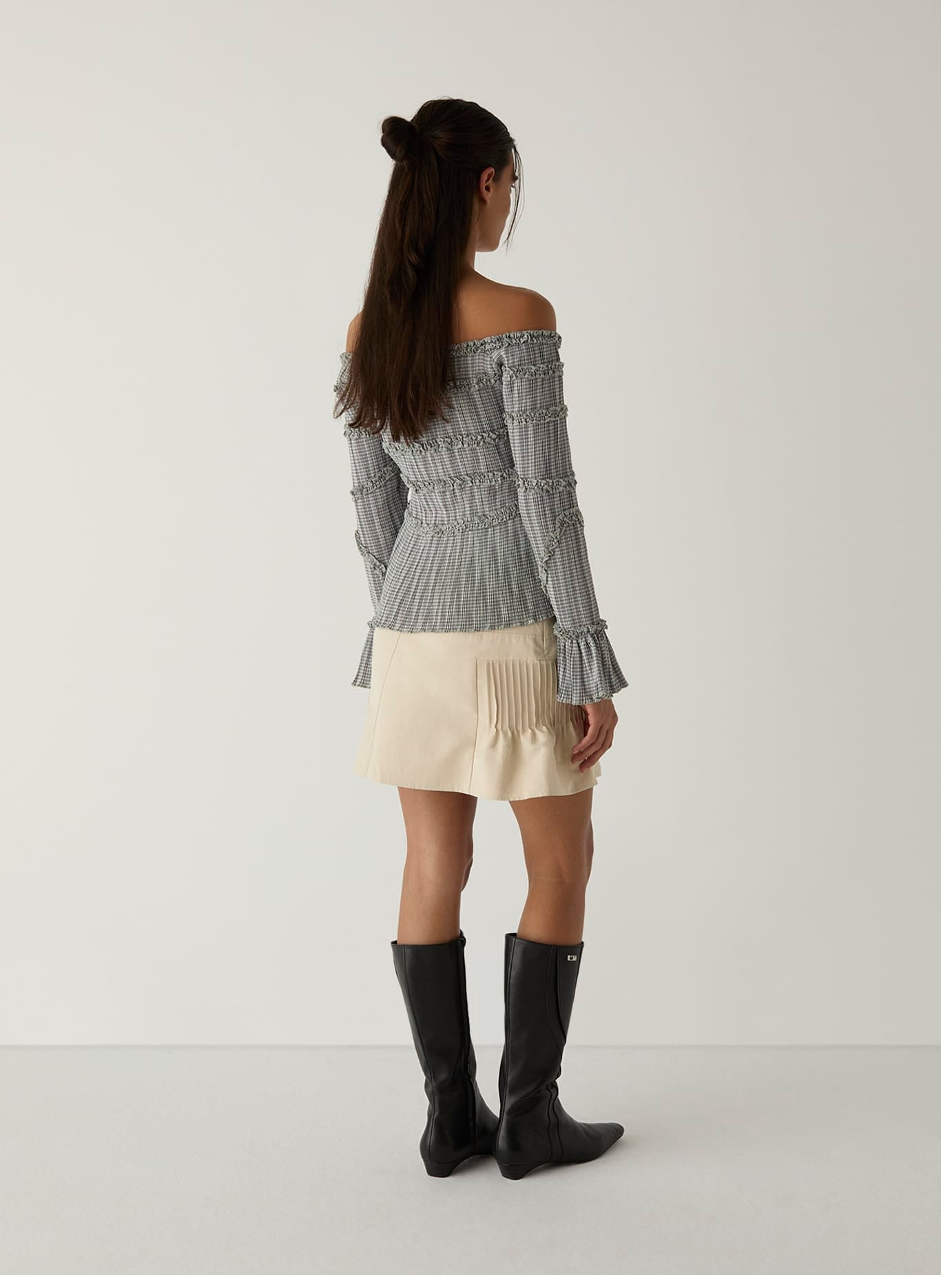 PETRA SQUARED TEXTURED BLOUSE