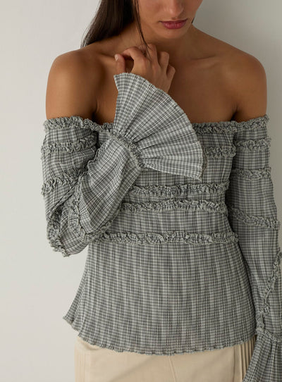 PETRA SQUARED TEXTURED BLOUSE