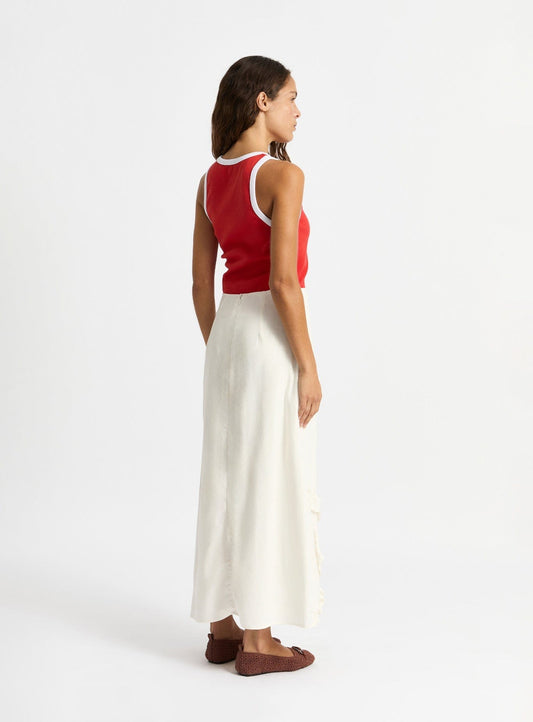 PINOT WHITE LINEN SKIRT