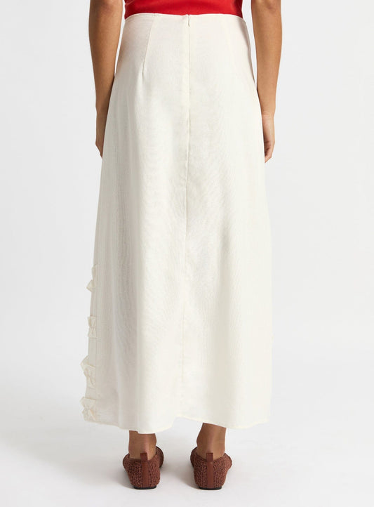 PINOT WHITE LINEN SKIRT