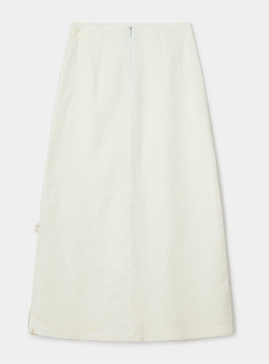 PINOT WHITE LINEN SKIRT