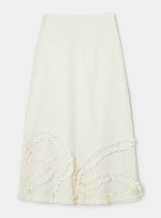 PINOT WHITE LINEN SKIRT