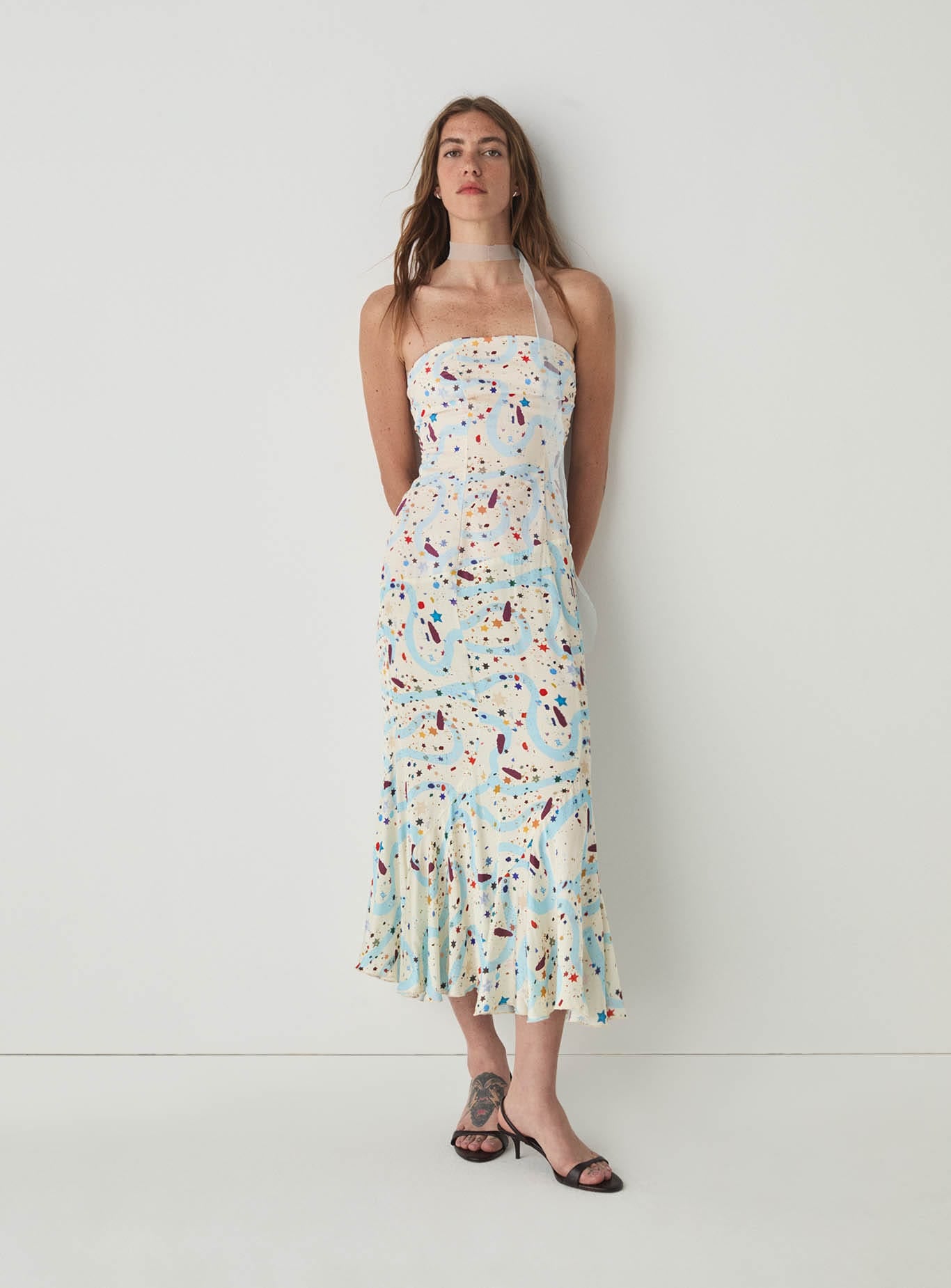 POLLY PRINT MIDI DRESS