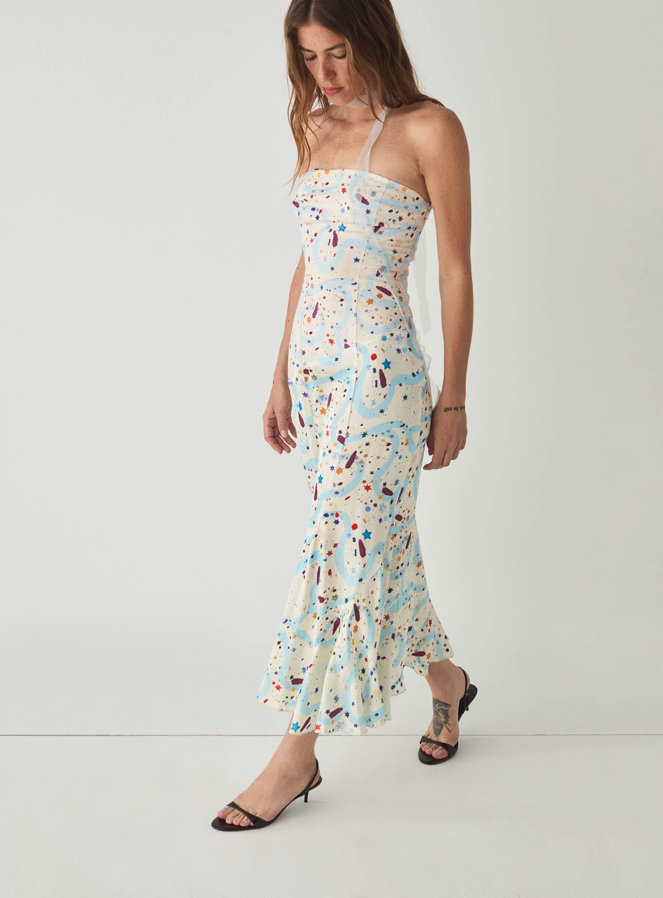 POLLY PRINT MIDI DRESS