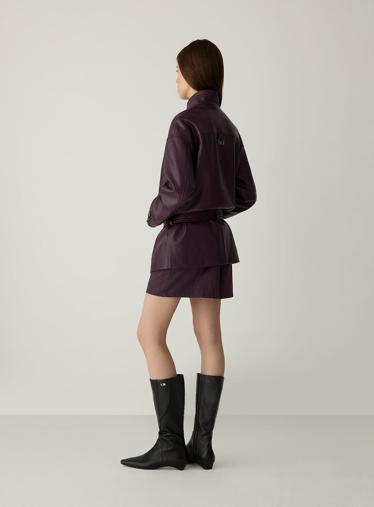 QUINN PLUM LONG JACKET