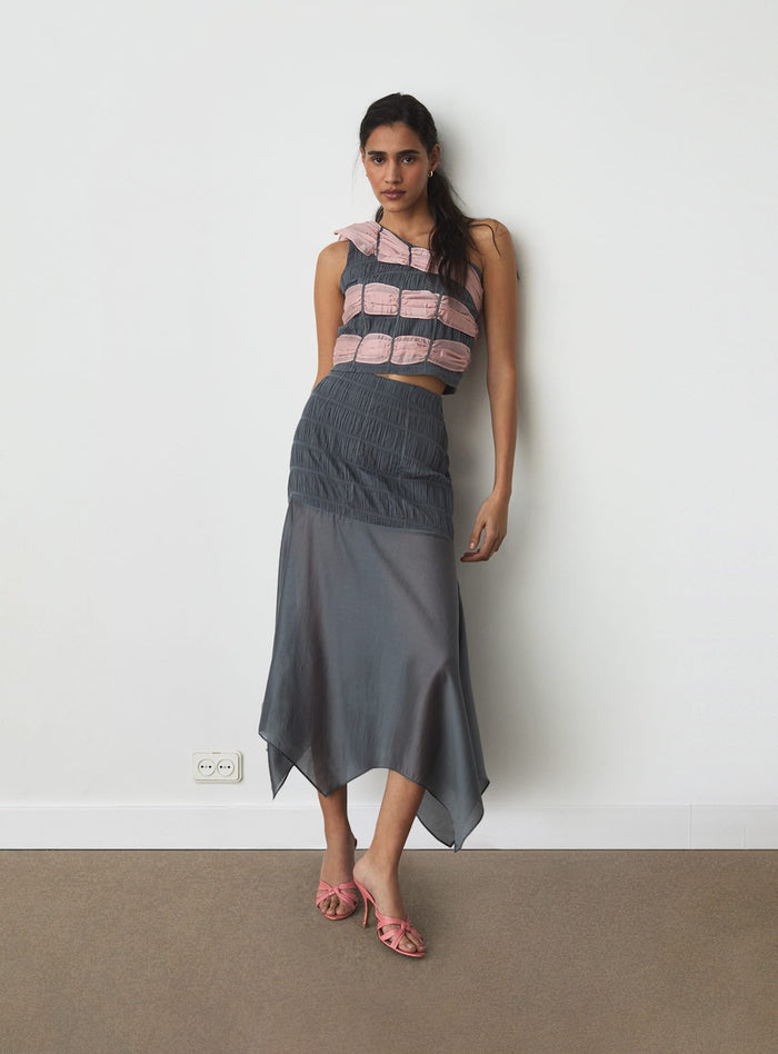RAMY GREY TEXTURED TOP