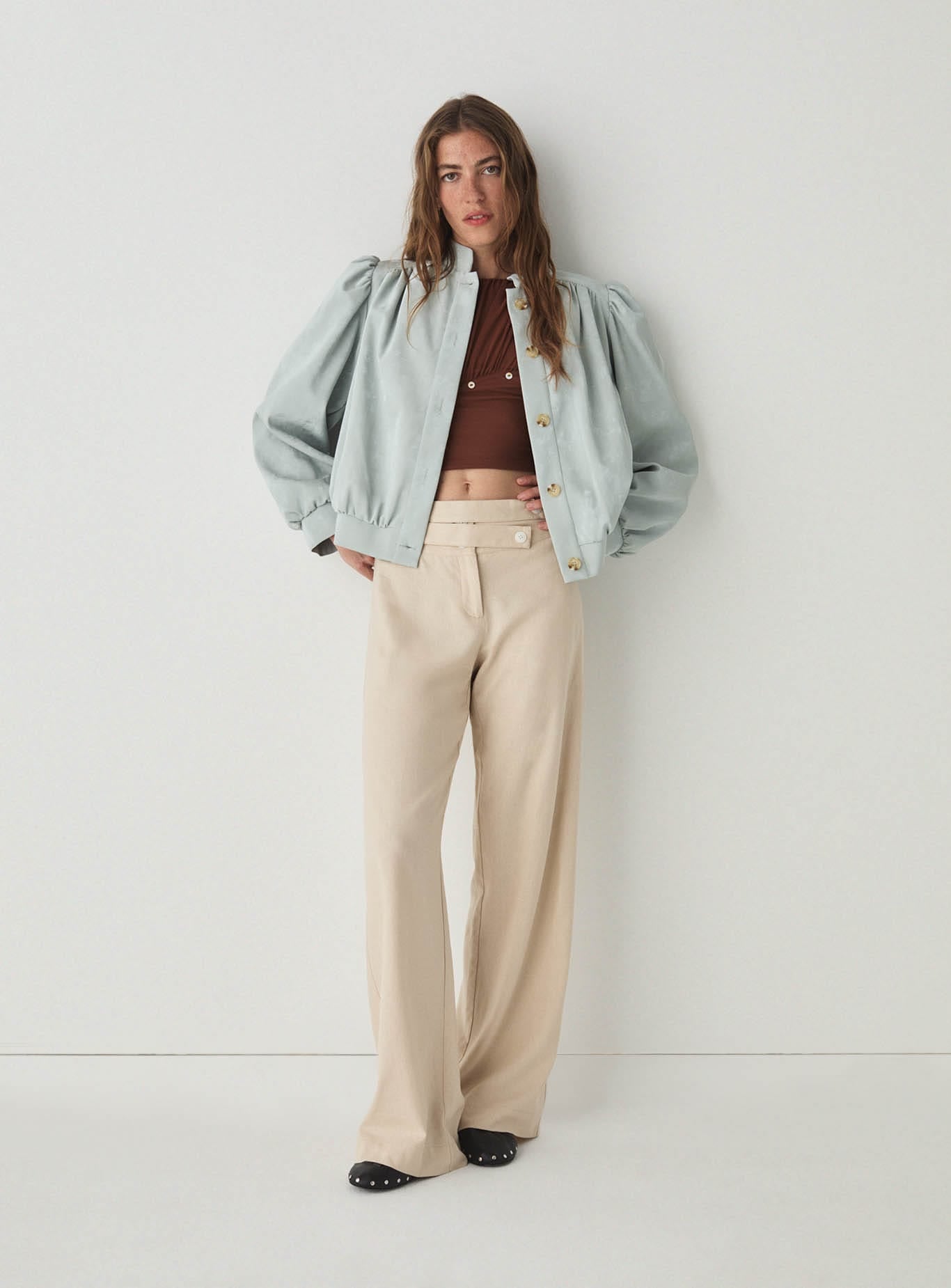 ROBY LIGHT BLUE BOMBER JACKET