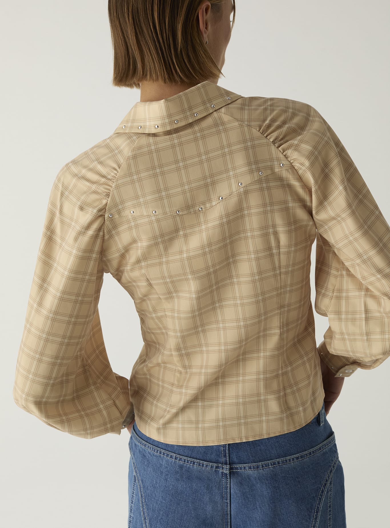 ROWAN BEIGE SQUARED BLOUSE
