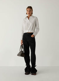 JADA BLACK DENIM RELAXED JEANS