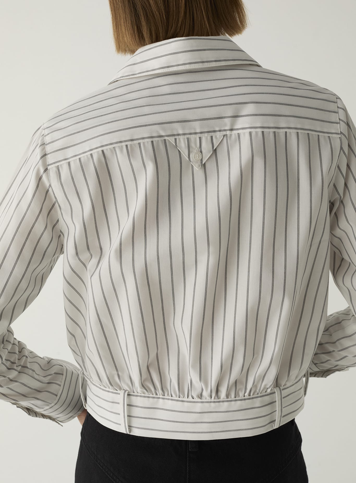 RYKA WHITE STRIPED SHIRT