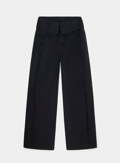 ELOWA BLACK SERGE PANTS