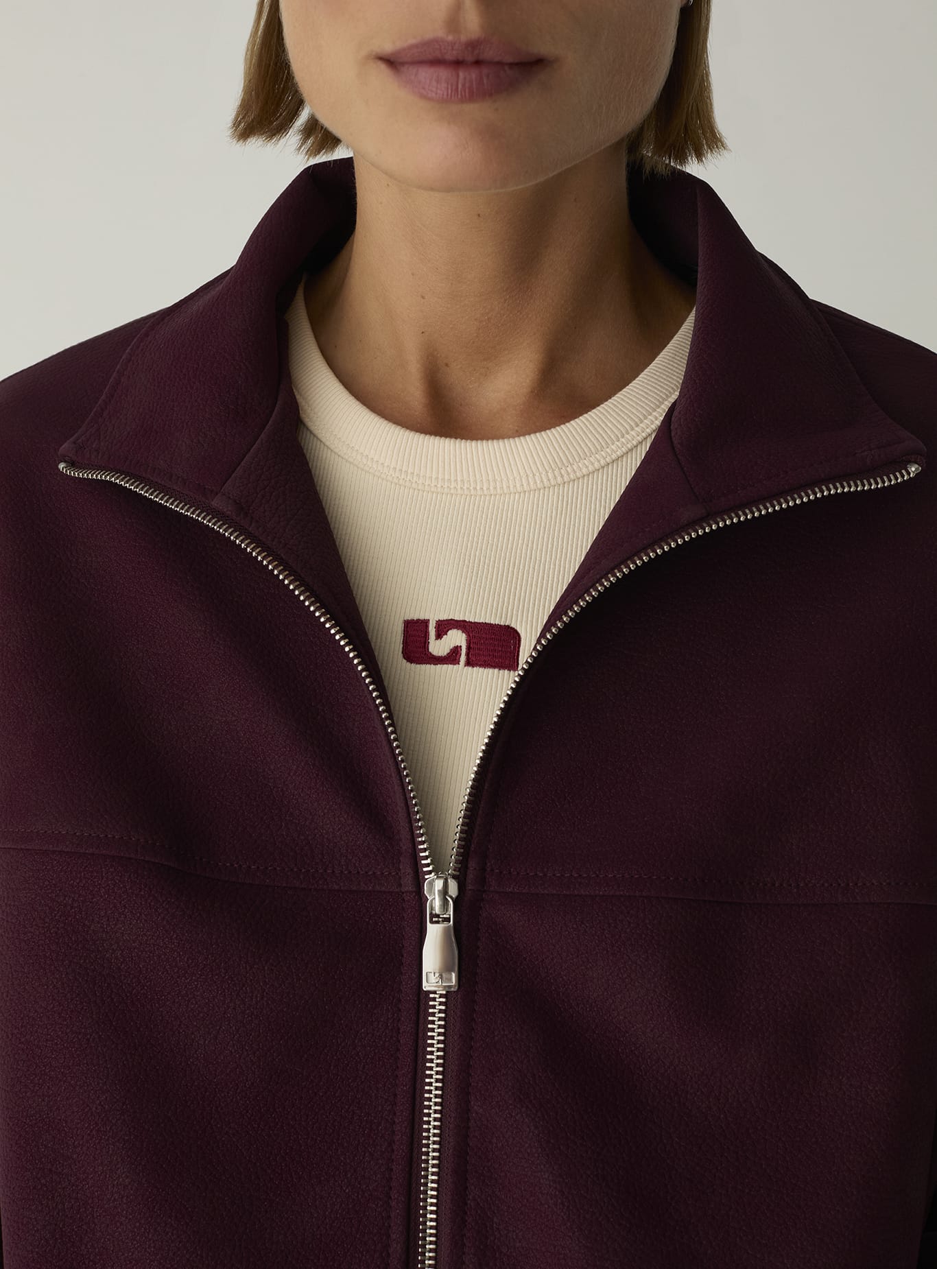 SIGNY BURGUNDY BOMBER JACKET