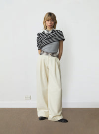 SMITH ECRU SERGE PANTS