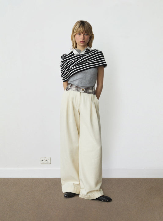 SMITH ECRU SERGE PANTS