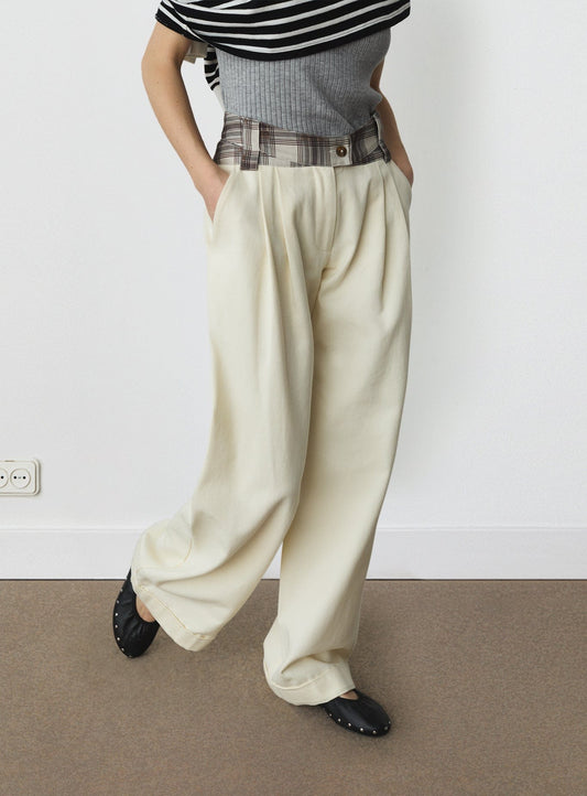 SMITH ECRU SERGE PANTS