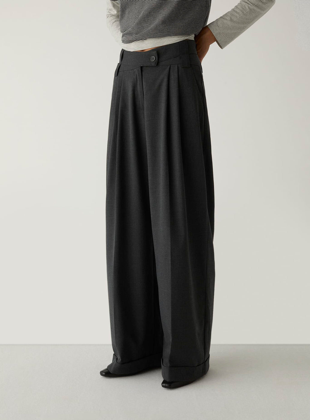 SMITH GREY TAILORED PANTS